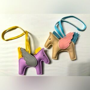 2 Unbranded Pegasus Rodeo Horse Bag Charms